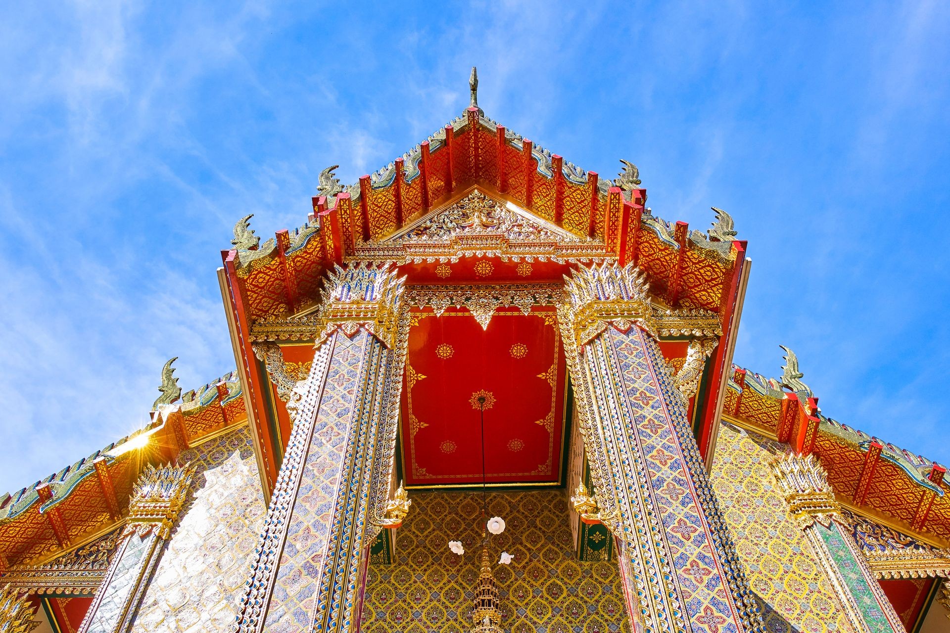 Wat Ratchabophit buddist temple in Bangkok, Thailand