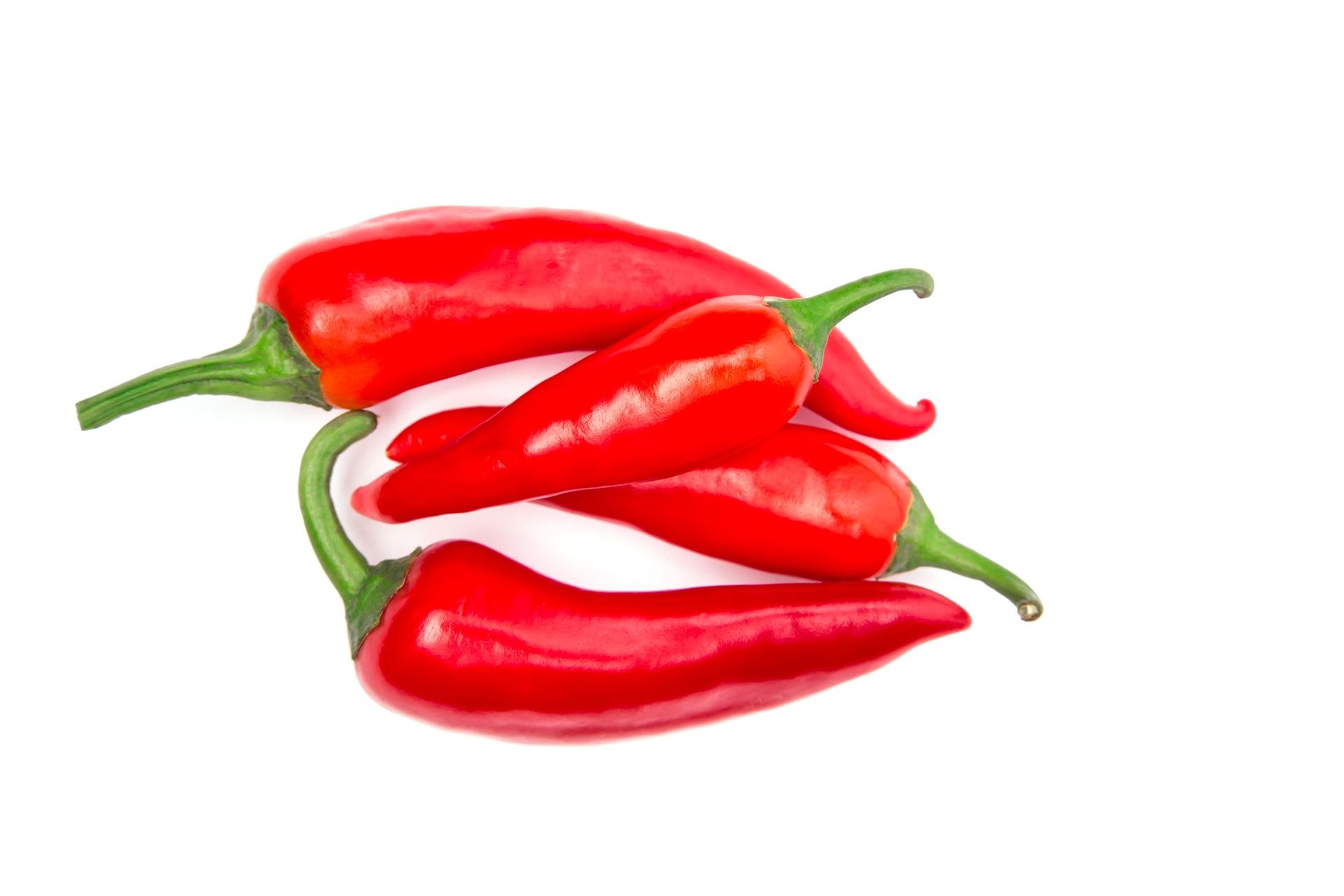 Fresh red pepper, isolated on white background