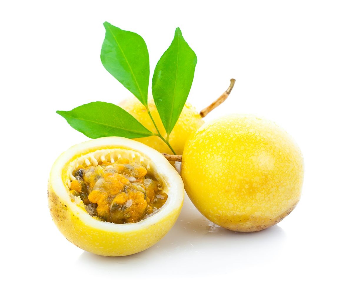 Passion fruit isolated on white background