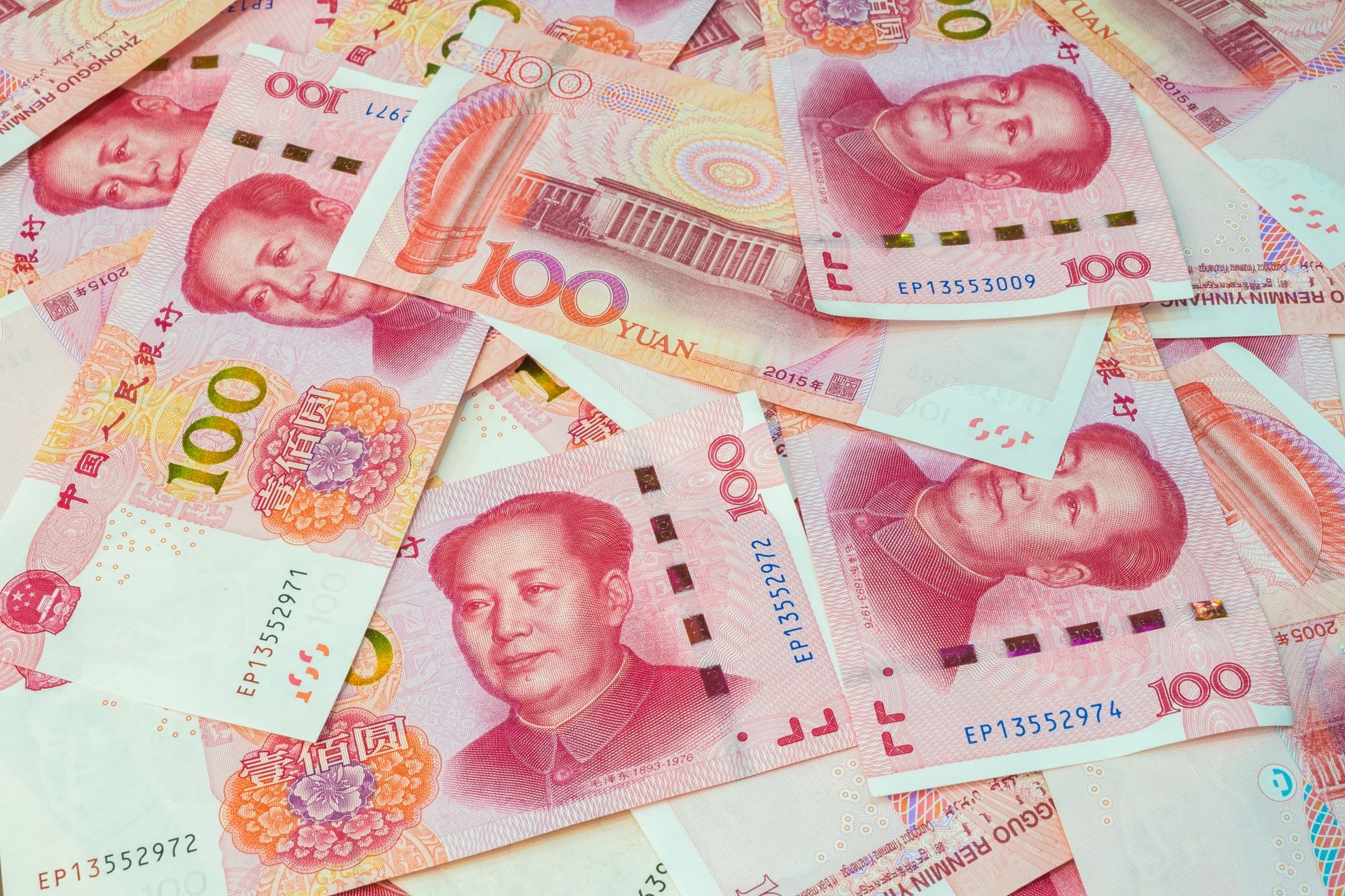 Chinese yuan banknotes, China's currency.