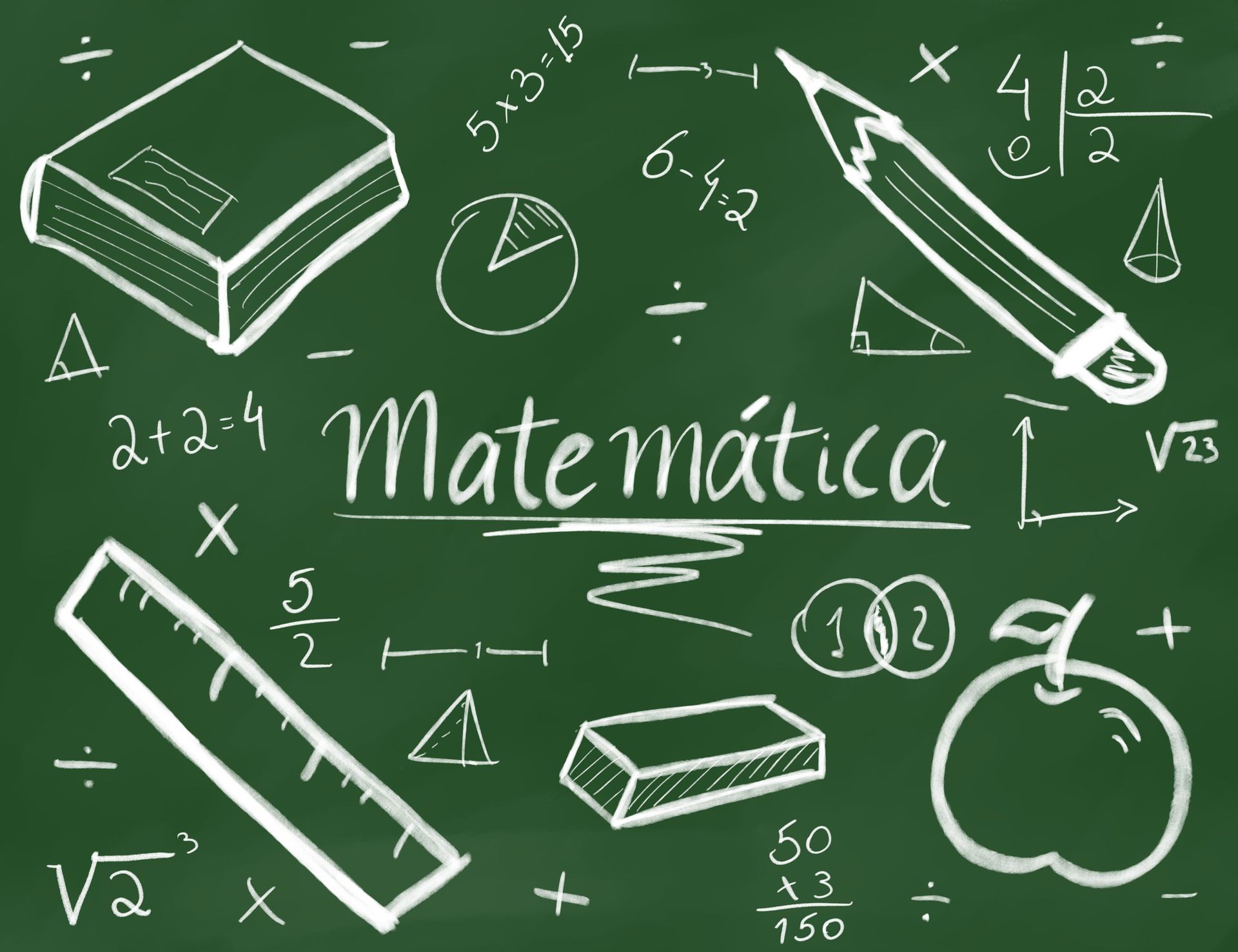 Math theory and mathematical formula equation doodle handwriting icon in blackboard background with hand drawn model used for school education and document decoration portuguese