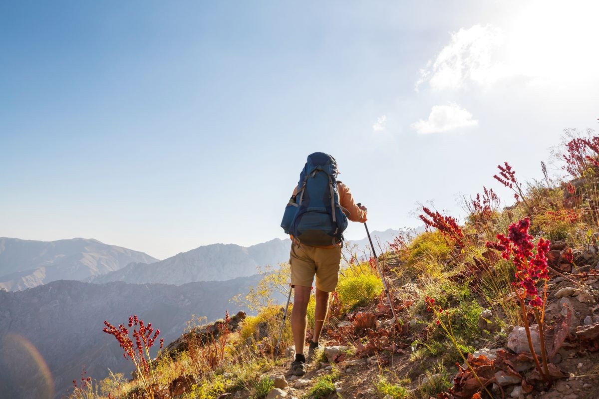 Hike in Chimgan mountains, Uzbekistan.