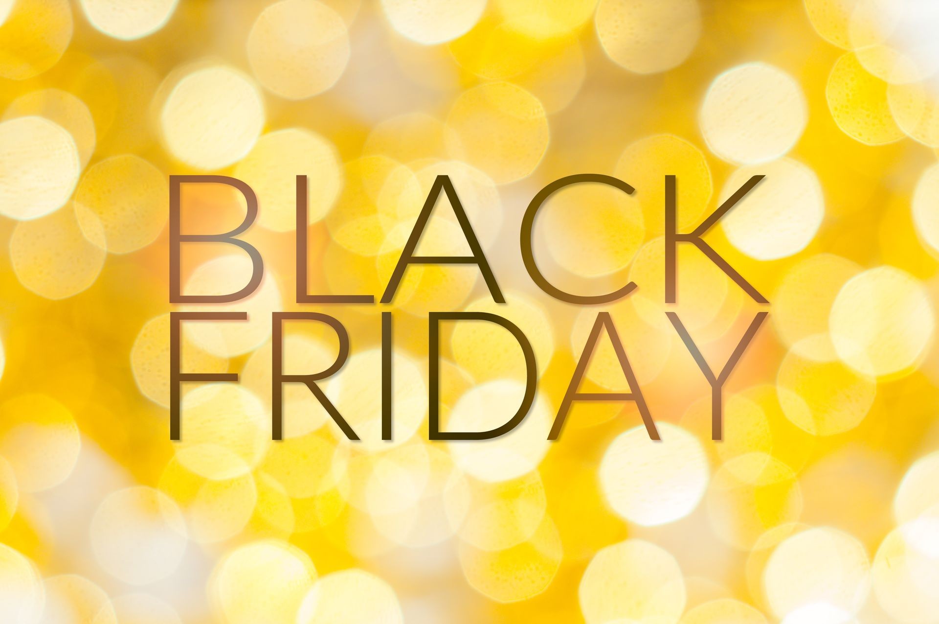 Black friday poster. Blurred bokeh background.