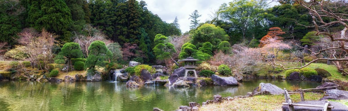 Japanese garden at Shinshoji Temple Narita, Japan